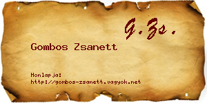 Gombos Zsanett névjegykártya